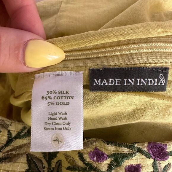 Anthropologie La Fuori Floral Embroidered Silk Shorts XXS - Picture 8 of 9